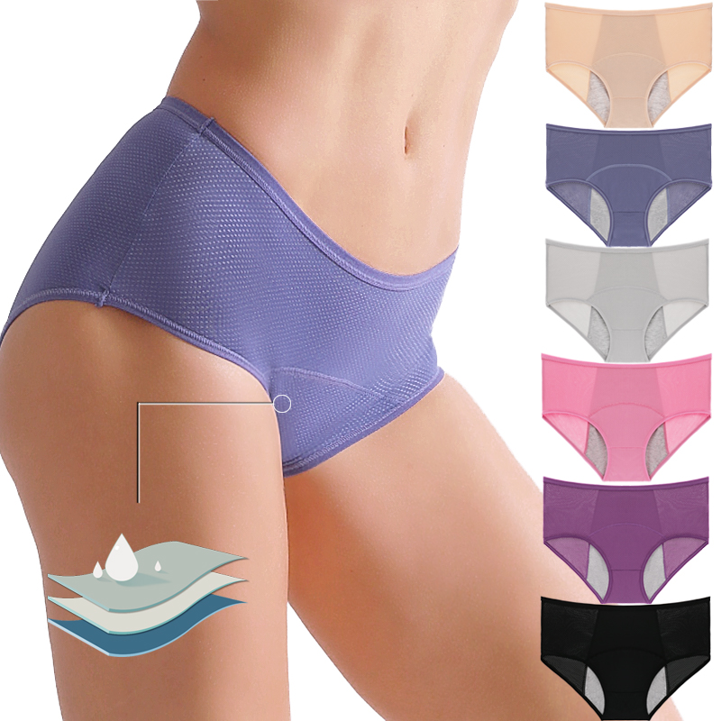 Period Panty Absorbent - Calcinhas menstruais de cintura alta para