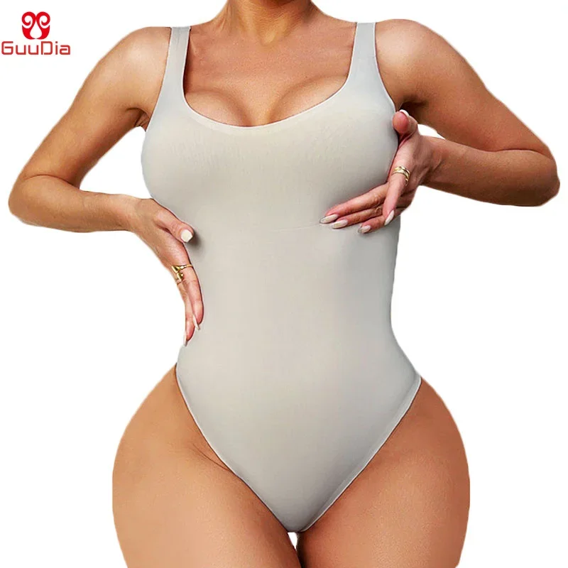 Shapewear Bodysuit Firm - Guudia sexy tanga profunda u pescoço
