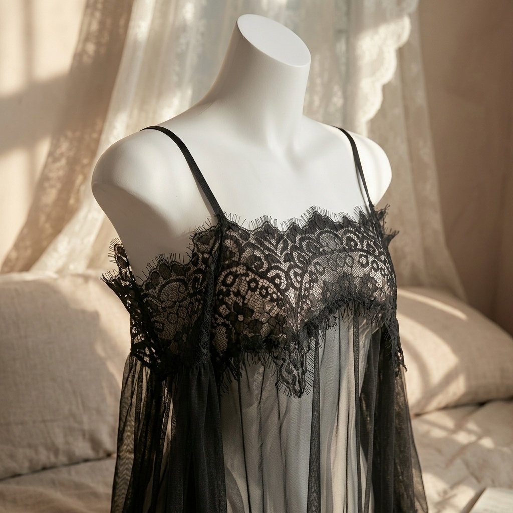 Lingerie babydoll preta com de - Babydoll Chemise Night avaliação e preço
