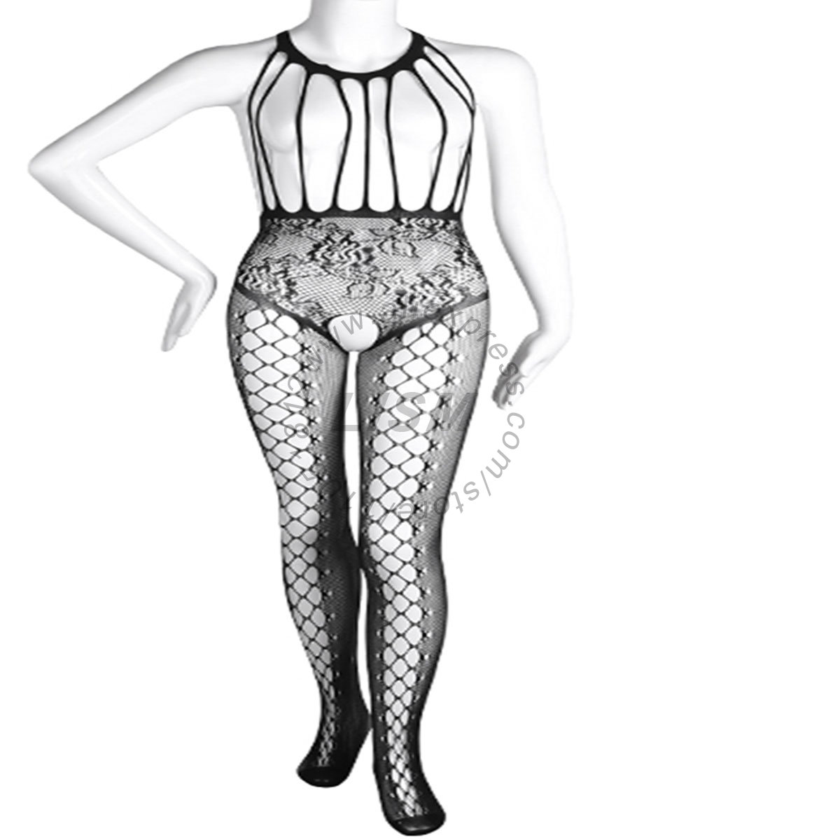 LISM Bodystocking Sexy com Dec - Bodystocking Fishnet avaliação e preço