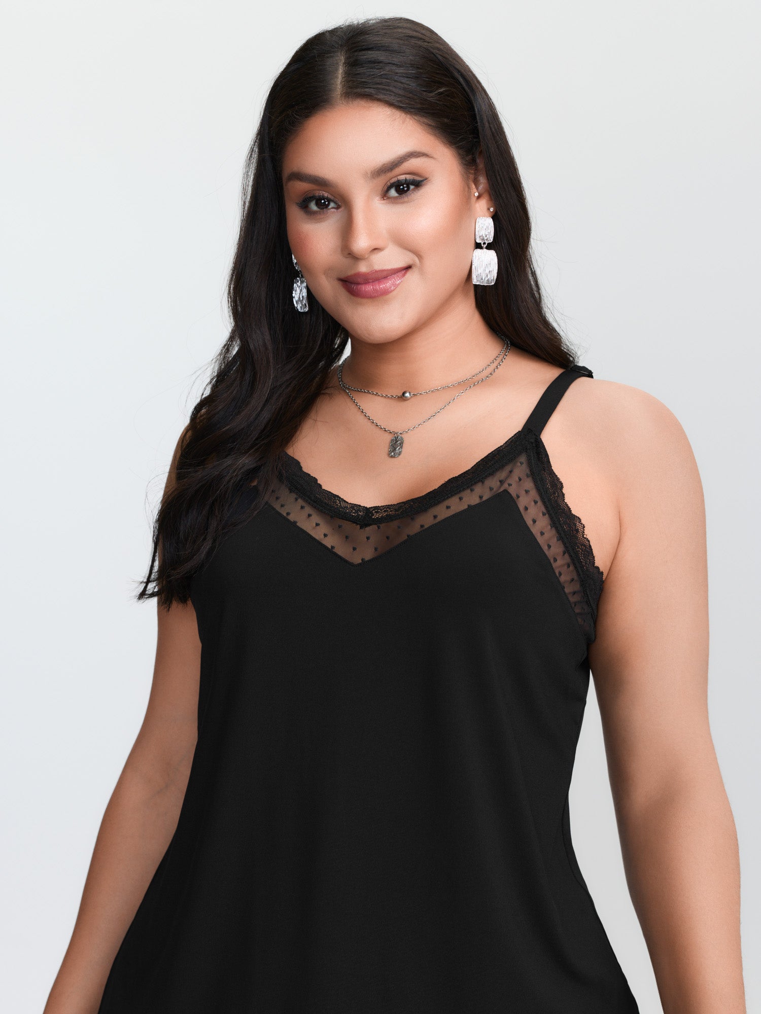 Camisola de malha preta, dispo - Cami Top Lace avaliação e preço