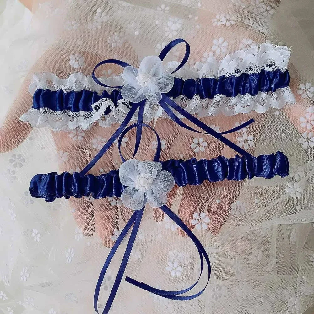 2 pçs/set fita de cetim casame - Garter Belt Set avaliação e preço